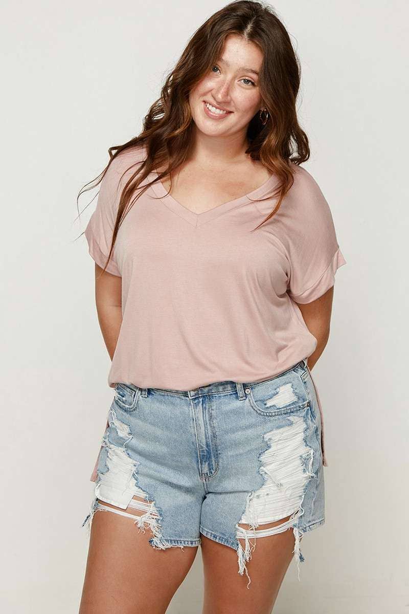 mittoshop - Vente T-shirt – femme - T-SHIRT À COL EN V EN BAMBOU13