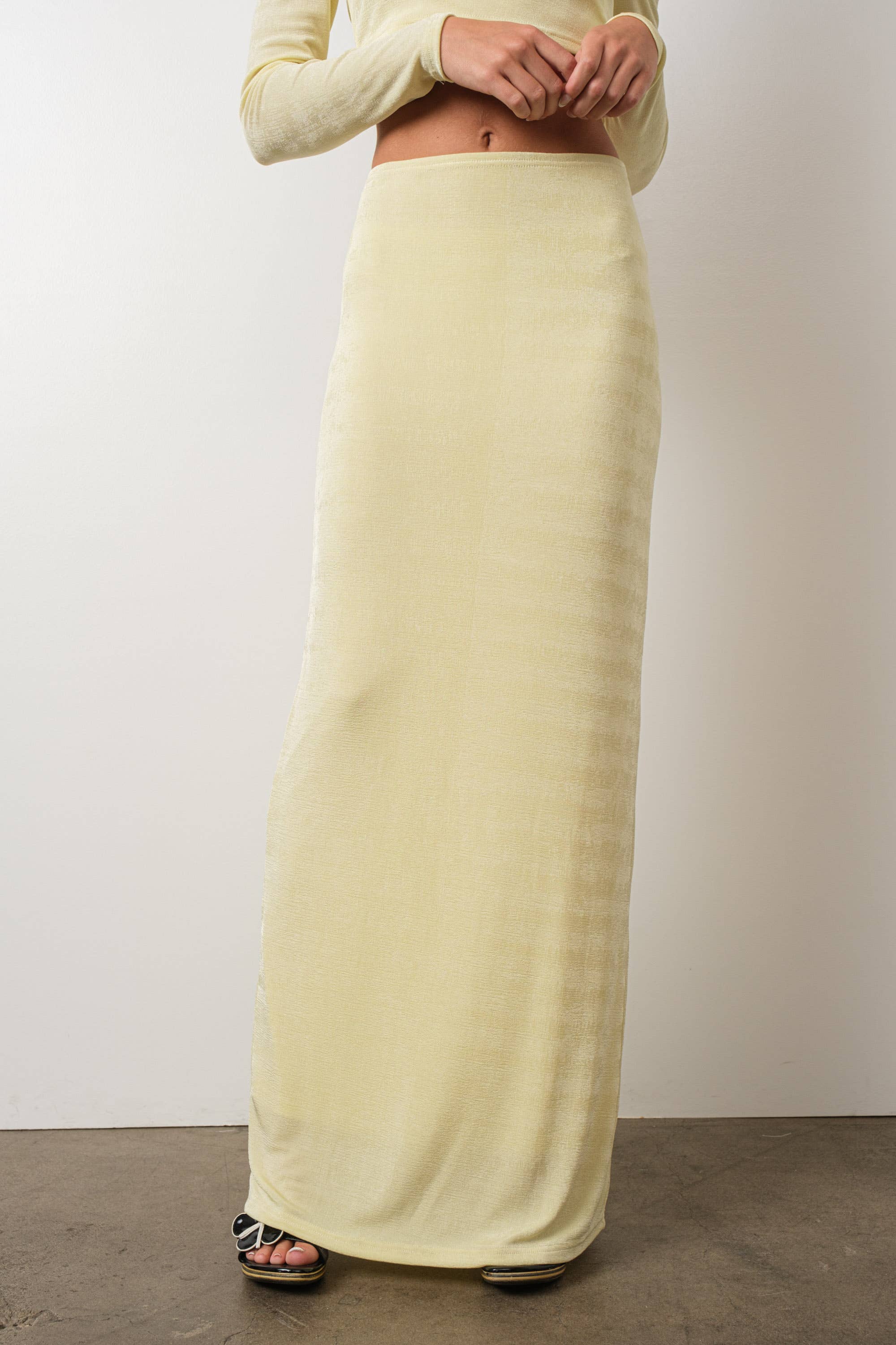 Pretty Garbage – Saia - Mulher por atacado – Saia Maxi de Malha Slinky – Elegante e Pronta para Boutique6