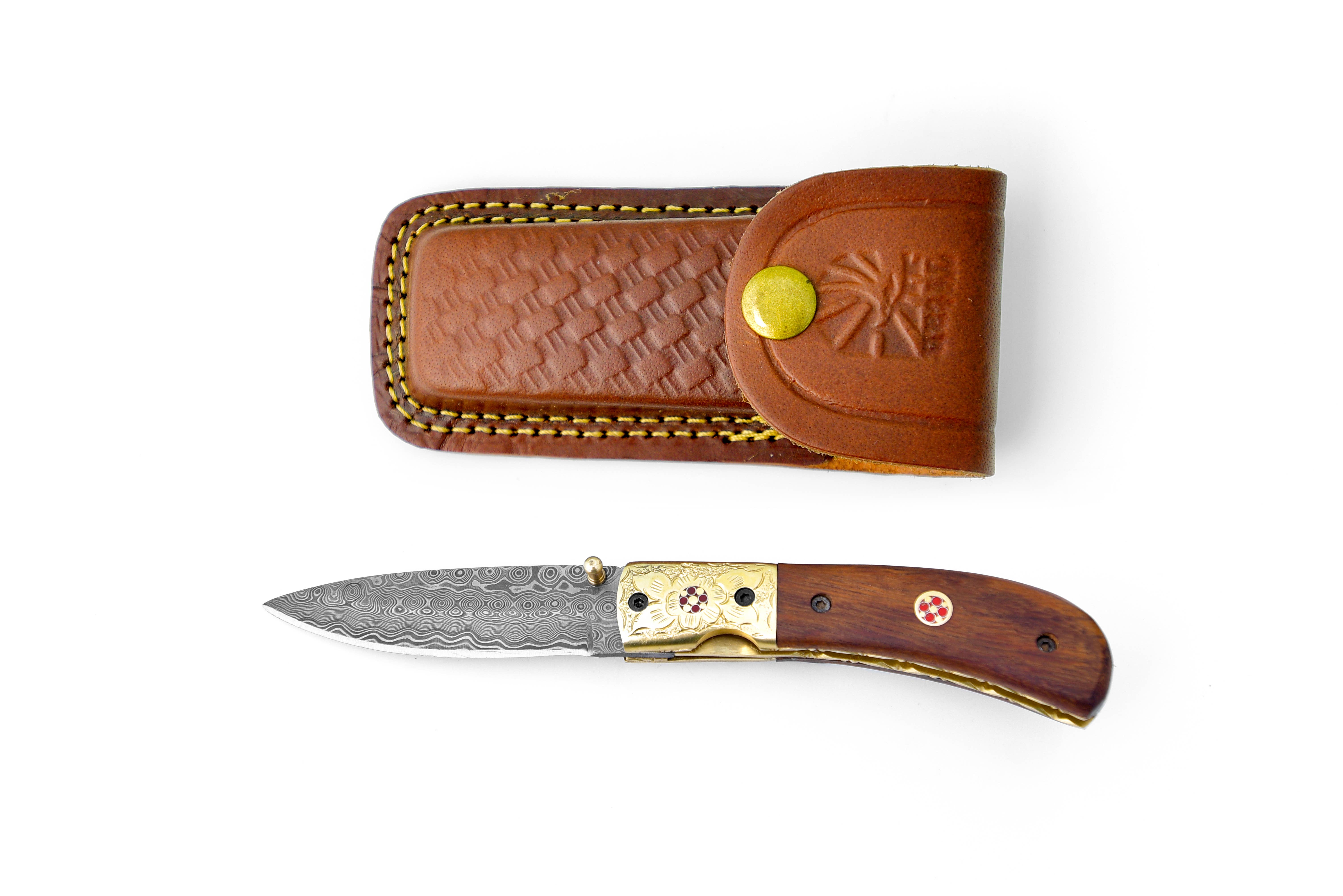 Titan International - Wholesale Pocket Knife/Holder - Titan Nebula Cascade Damascus Steel Pocket Knife