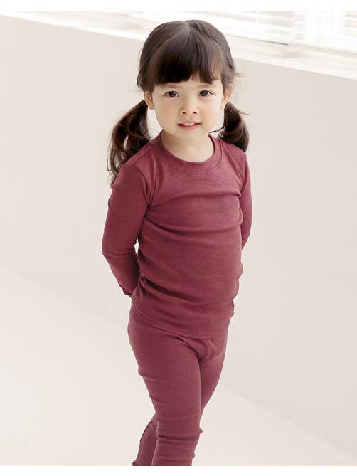New Melange Red Long Sleeve PJs for wholesale on Faire1