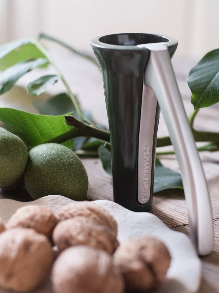 Schiaccianoci Drosselmeyer verde con doppia leva e contenitore per la vendita all'ingrosso da parte di Drosselmeyer