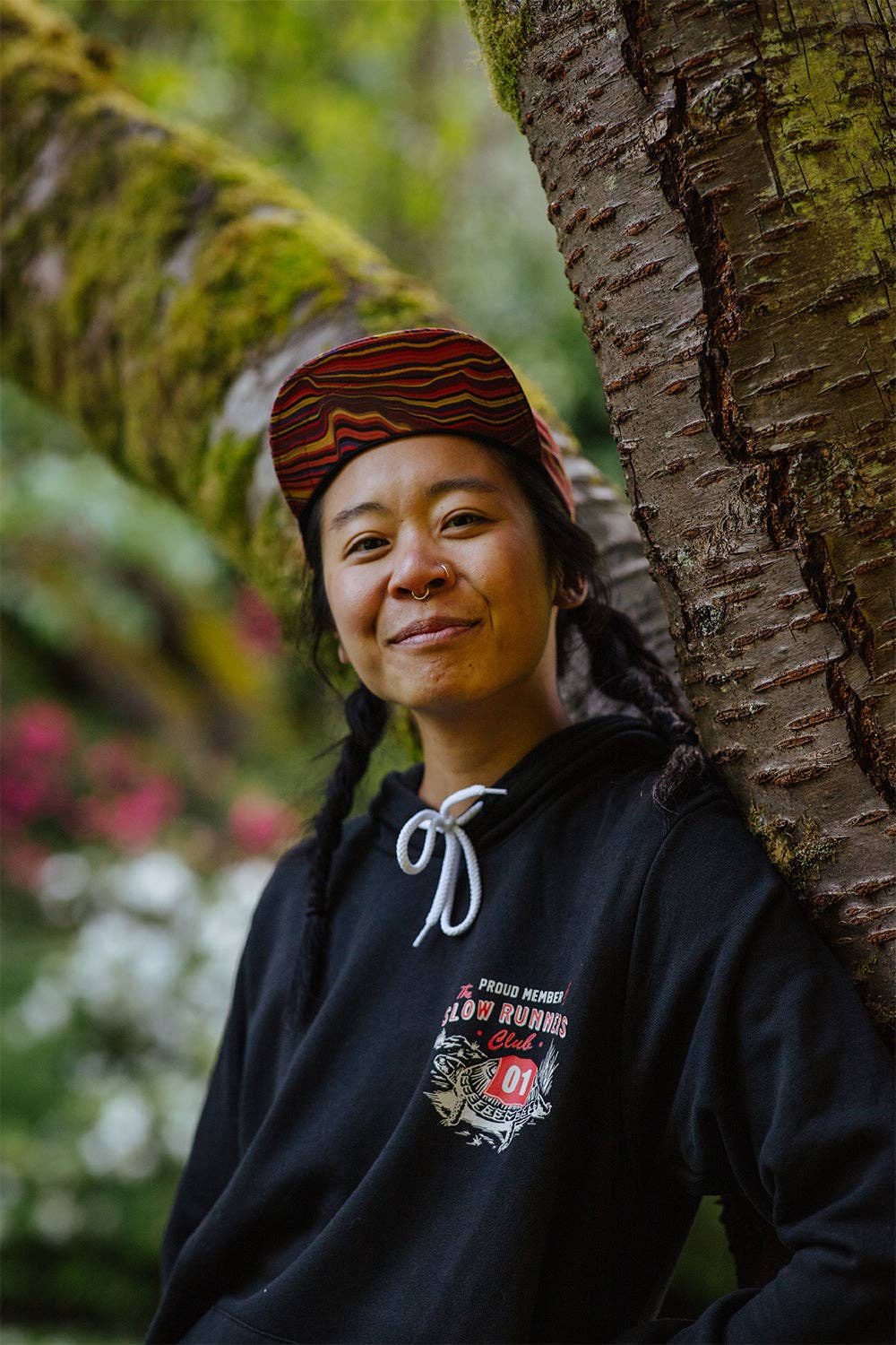 Vintage Black Slow Runners Club Hoodie Sweatshirt for wholesale on Faire12