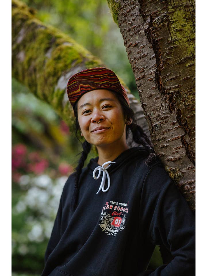 Vintage Black Slow Runners Club Hoodie Sweatshirt for wholesale on Faire12