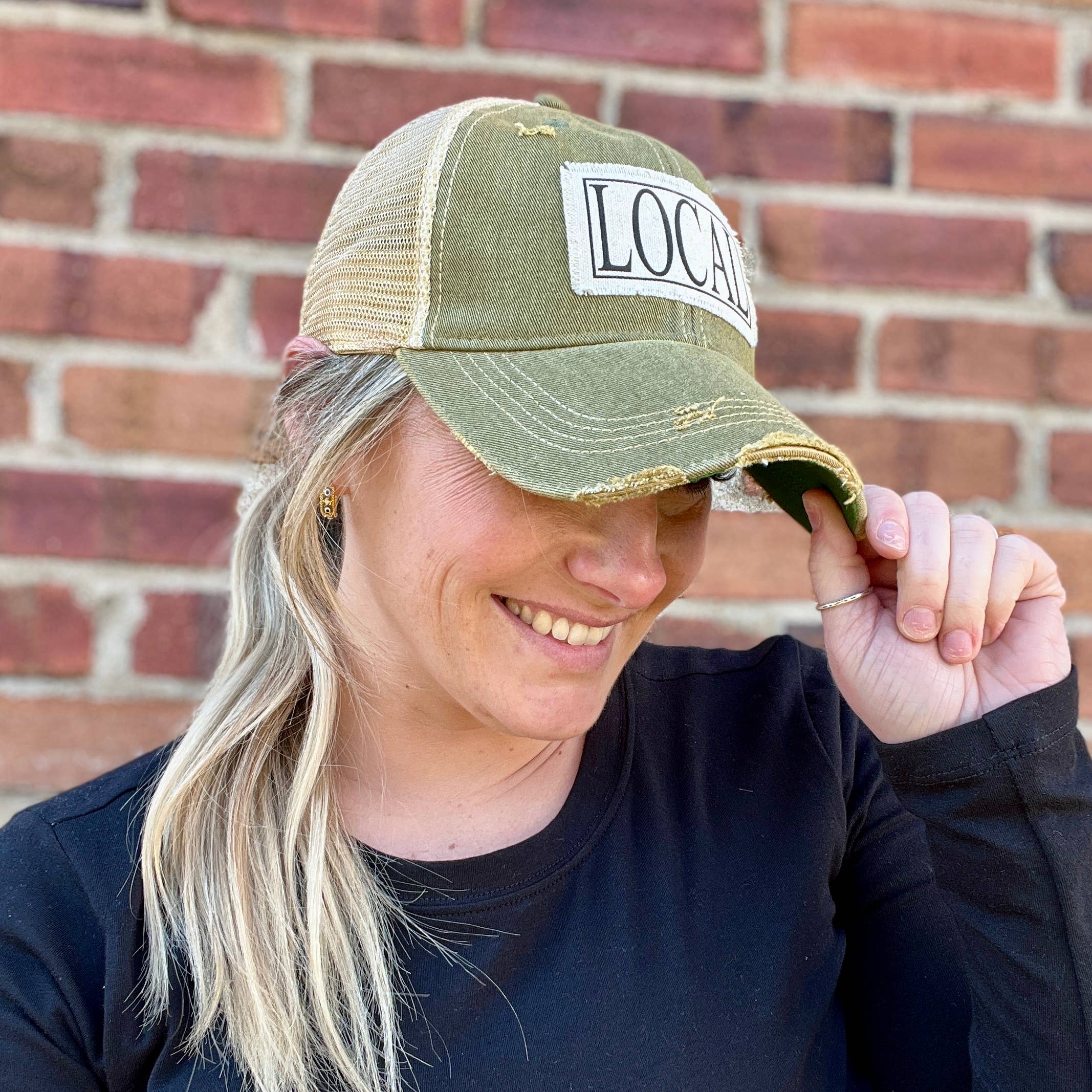 RiOak Design & Hat Co. - Wholesale Baseball Cap - Women's - Local Khaki Acid Washed Baseball Cap1