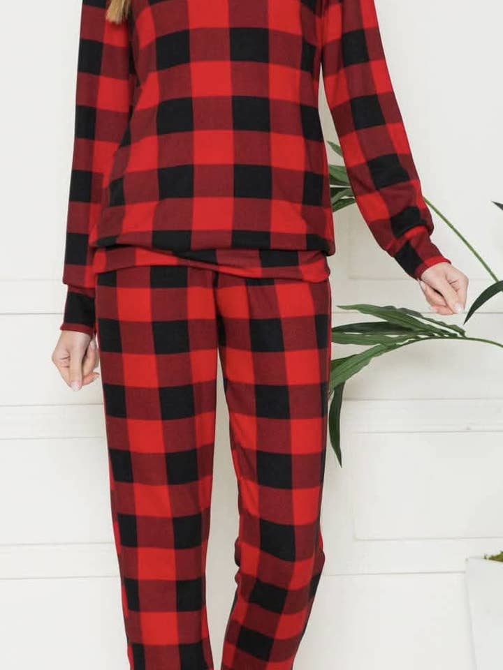 plaid pj for wholesale by TOO CHIC BOUTIQUE & CO. LLC