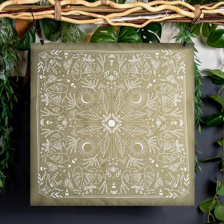 Bandana unisex Monstera Plant Squad per la vendita all'ingrosso da parte di Variegate Design