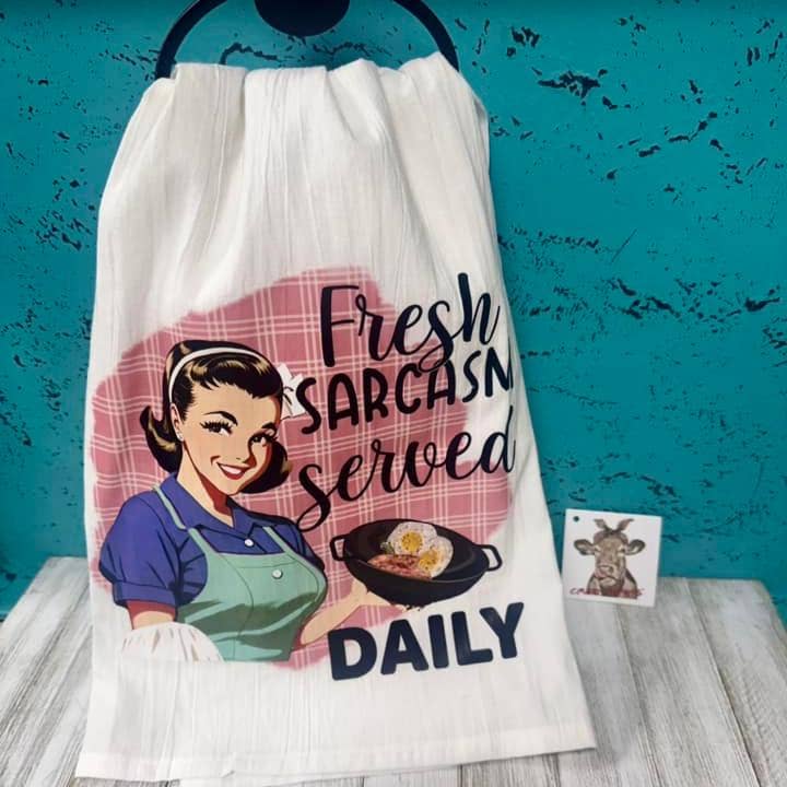 Crazy Heifers Wholesale - Wholesale Tea Towel - Snarky Housewife Kitchen Towels6