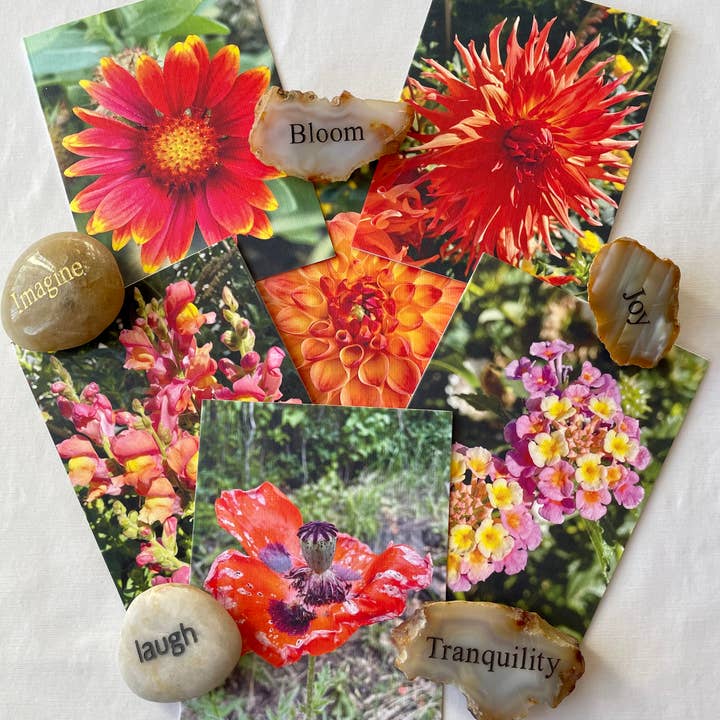 Blommande Brights uppsättning av sex gratulationskort W/Kraft kuvert för wholesale av Maddie Green Designs