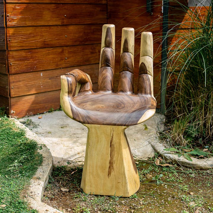 Suarwood Hand Shaped Decorative Chair - Large for wholesale by Garden Age Supply