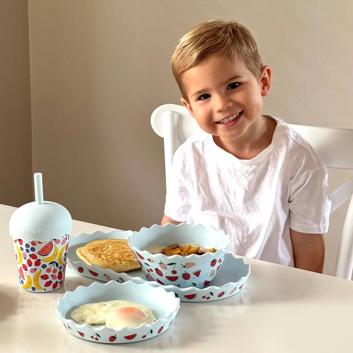 Chino Club - Wholesale Drinking glass/cup – Kids & Baby - Fruits Blue Mini Smoothie Cup & Straw 200ml9