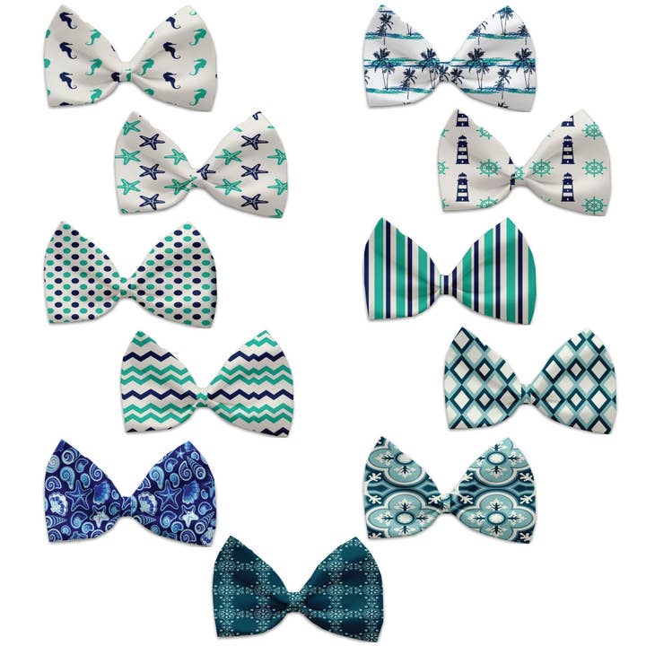 Pet, Dog and Cat Bow Ties, "Nautical Group" for wholesale by American Leashworks