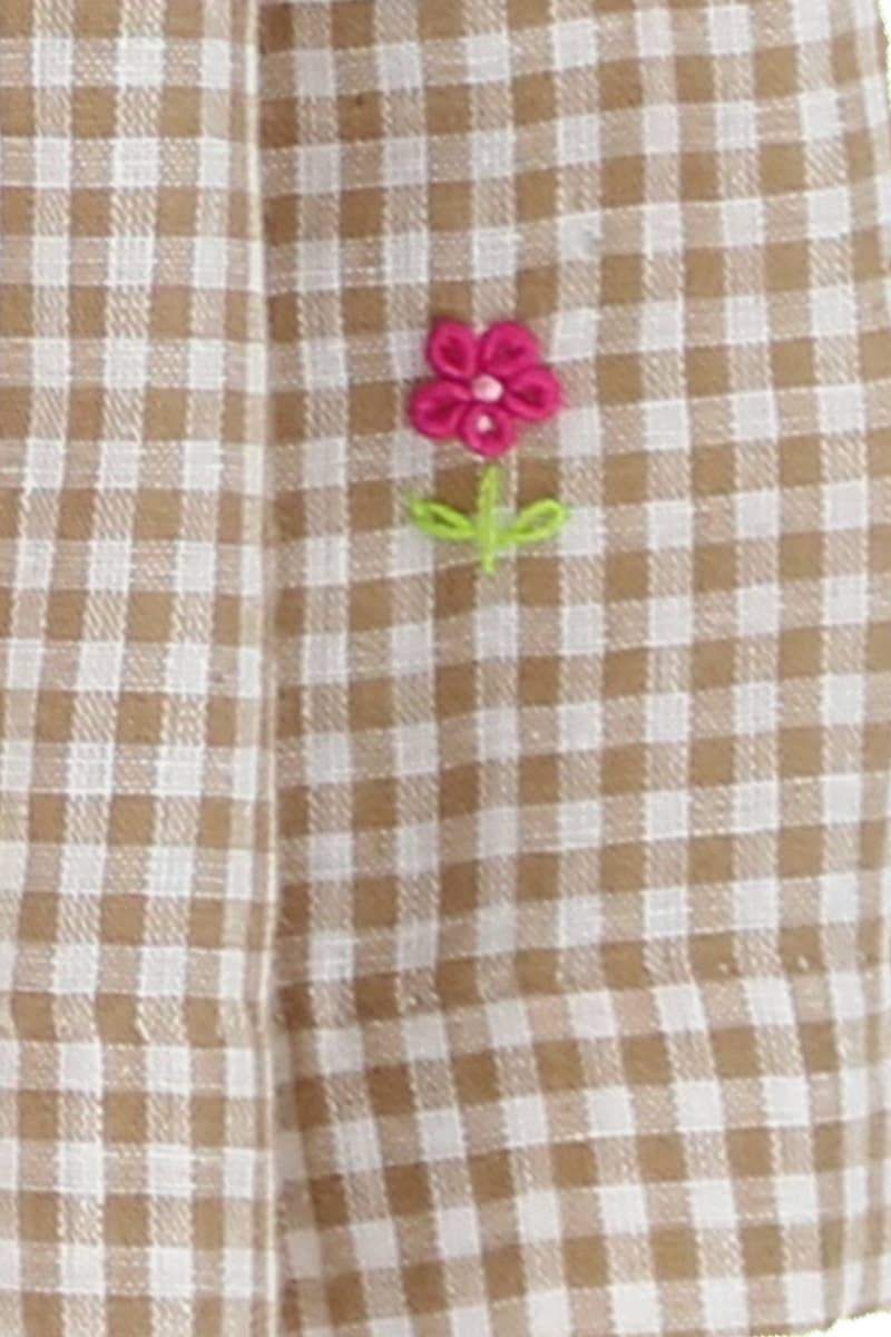 SISSYMINI - Vente Robe – bébé - Robe vichy brune smockée à la main pour bébés et tout-petits4