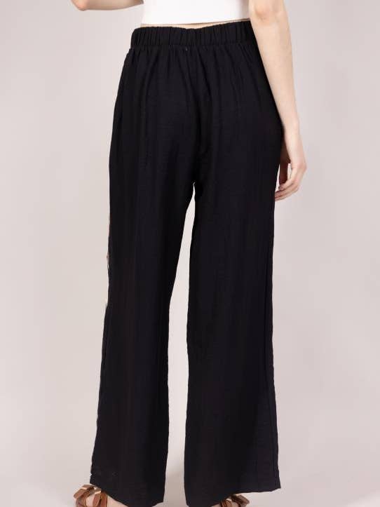 DIX-ONZE - Wholesale Pants - Women's - Embroidered Wide Pants6