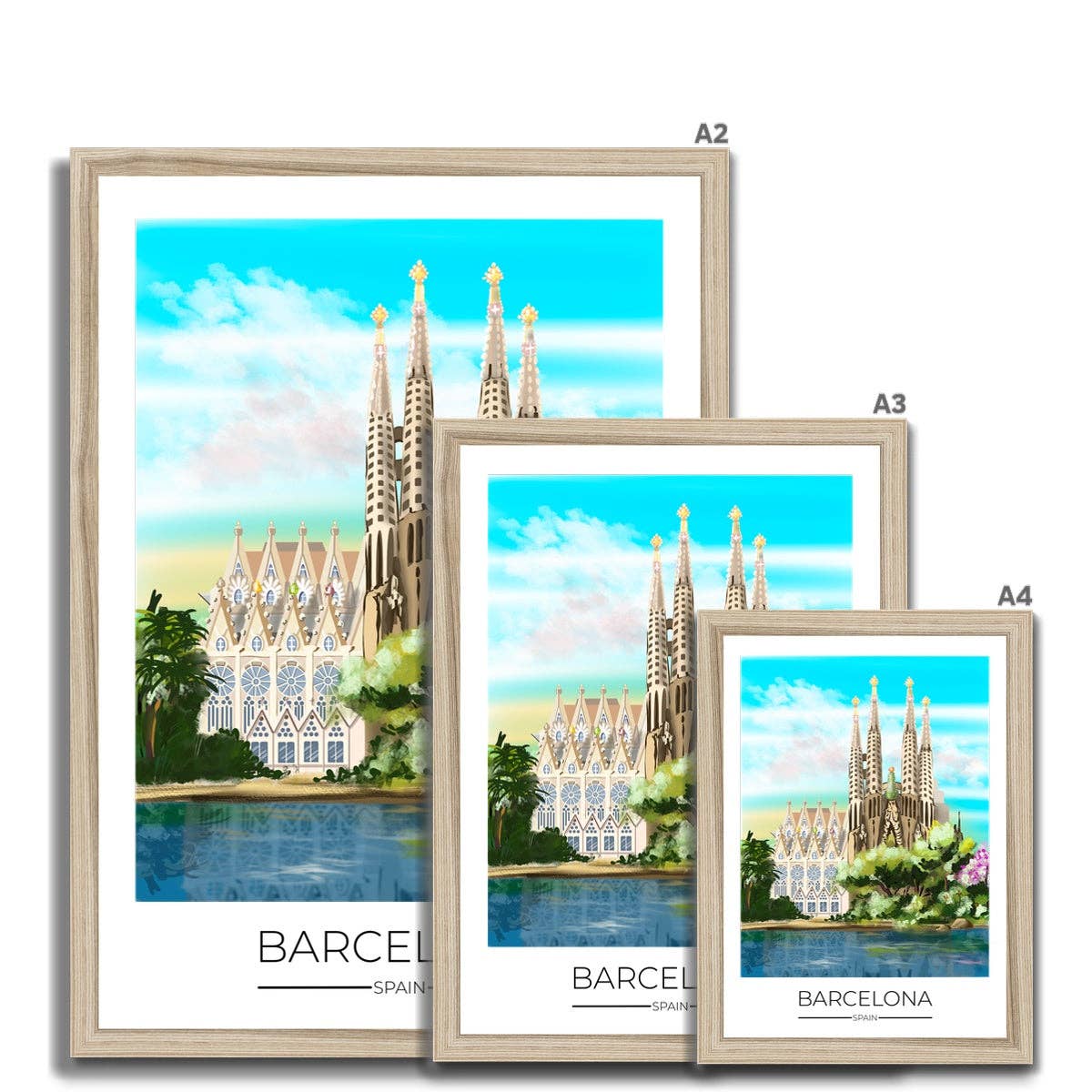 Dreamers who Travel - Wholesale Poster - Barcelona Travel Poster Print2