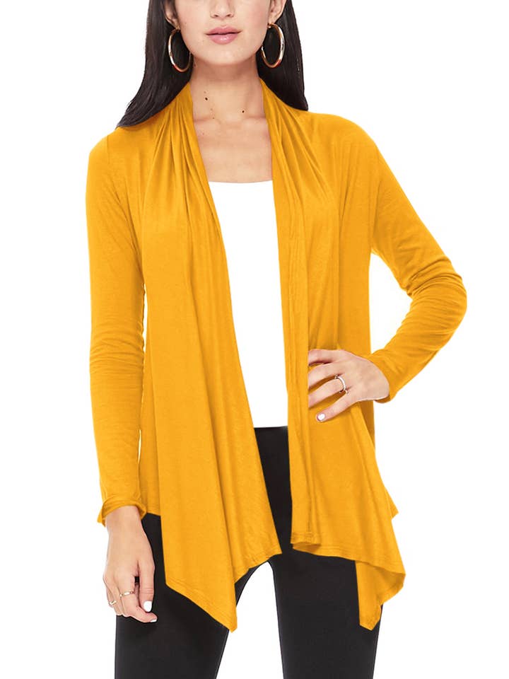 MOA COLLECTION - Wholesale Cardigan - Women's - Women's Solid Casual Outerwear Cardigan10