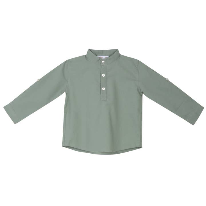 Rufus Dry Green Boy Shirt for wholesale by Beatrice & Bee
