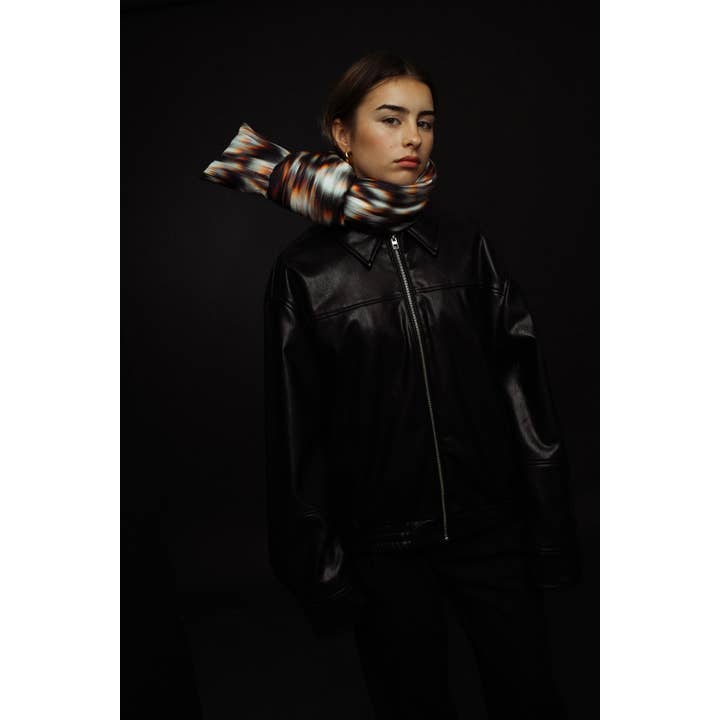 Abstract - Wholesale Scarf - Unisex - Mini padded scarf in printed silk1