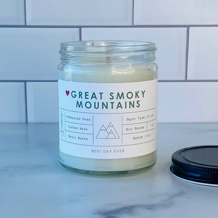 Rambling Caravan - Wholesale Jar/Filled Candle - Great Smoky Mountains National Park Candle2