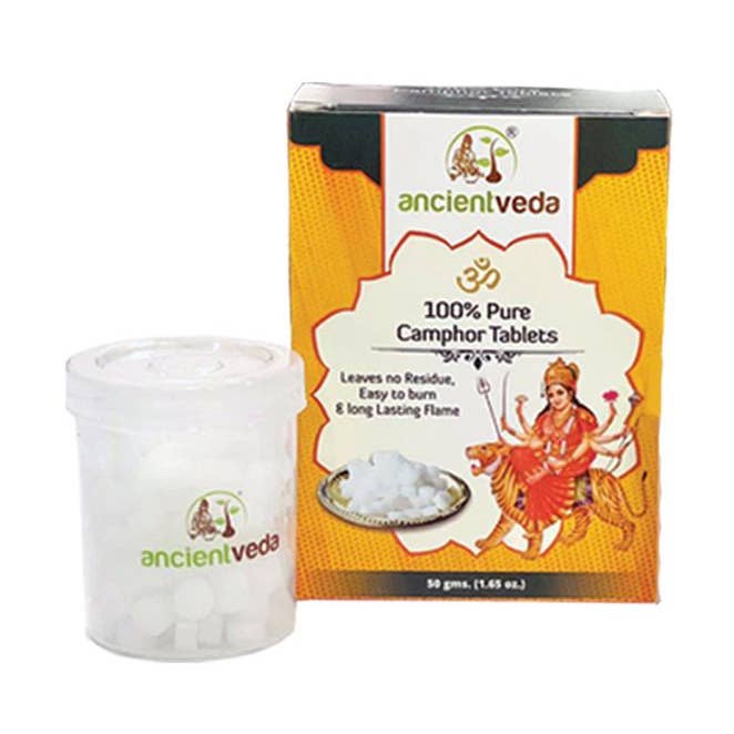 Ancientveda – Incenso por atacado – Comprimidos de cânfora 50 Gms0