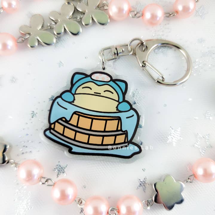 Bonnies Lab - Wholesale Keychain - Kids - Snorlax Epoxy Acrylic Keychain Charm1