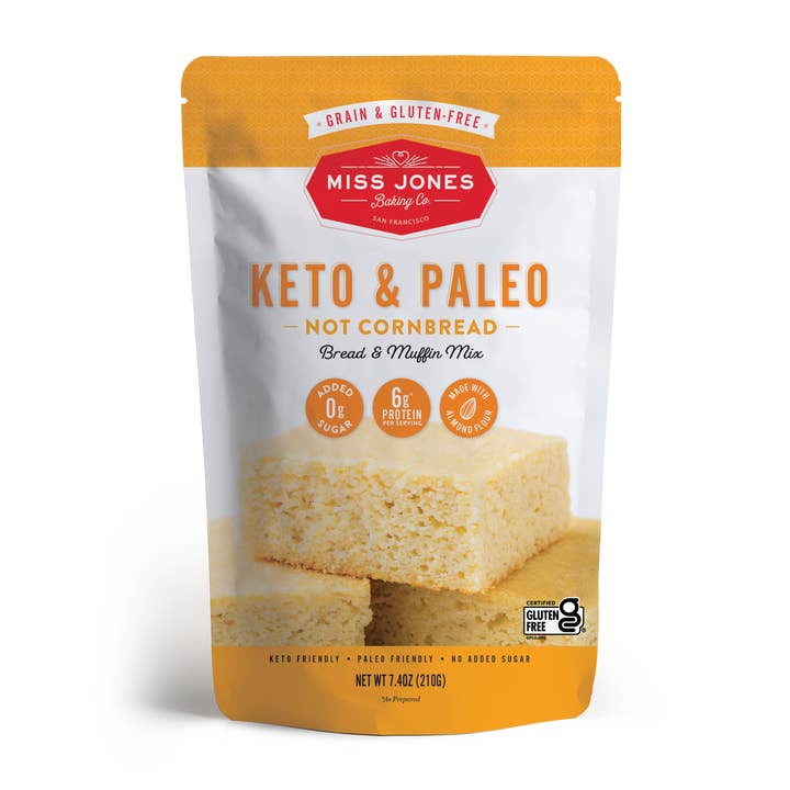 Mélange pour muffins et pain de maïs Keto & Paleo Not Cornbread pour la vente par Miss Jones Baking Co.