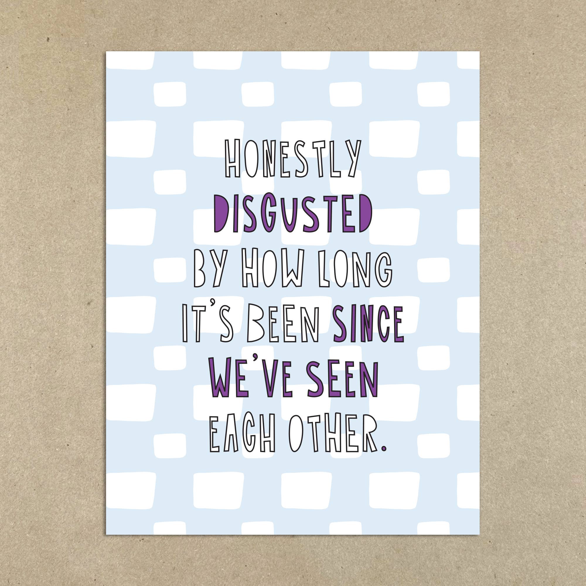 Near Modern Disaster - Vendita all'ingrosso Biglietti di auguri generici - 595 - Disgusted Miss You - Biglietto A21