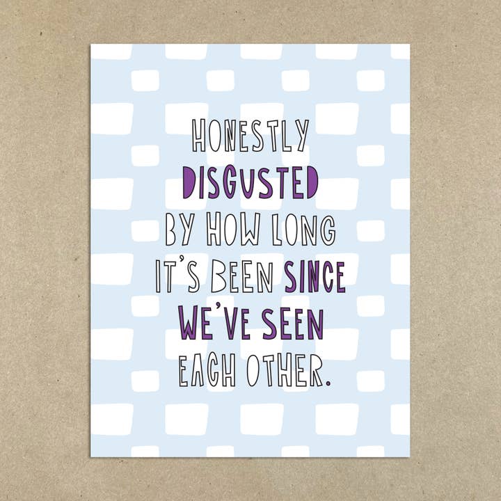Near Modern Disaster - Vendita all'ingrosso Biglietti di auguri generici - 595 - Disgusted Miss You - Biglietto A21