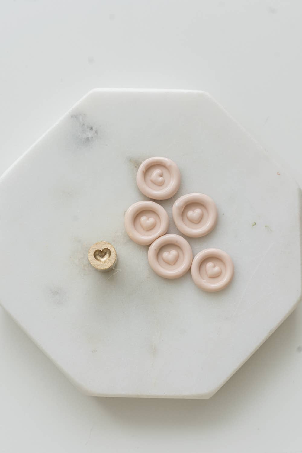 Written Word Calligraphy - Wholesale Rubber/Decorative Stamp - Heart 9mm Mini Wax Seal Head4