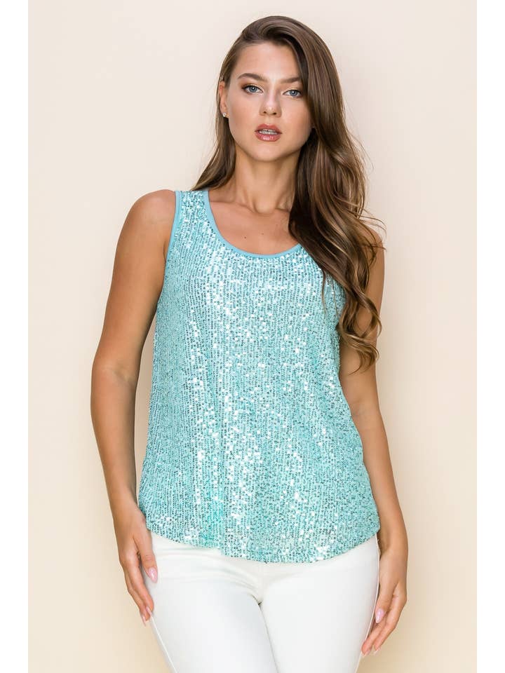W.A.Y. --Wonderful And Young - Wholesale Tank Top - Women's - W.A.Y SEQUIN TANK TOP26