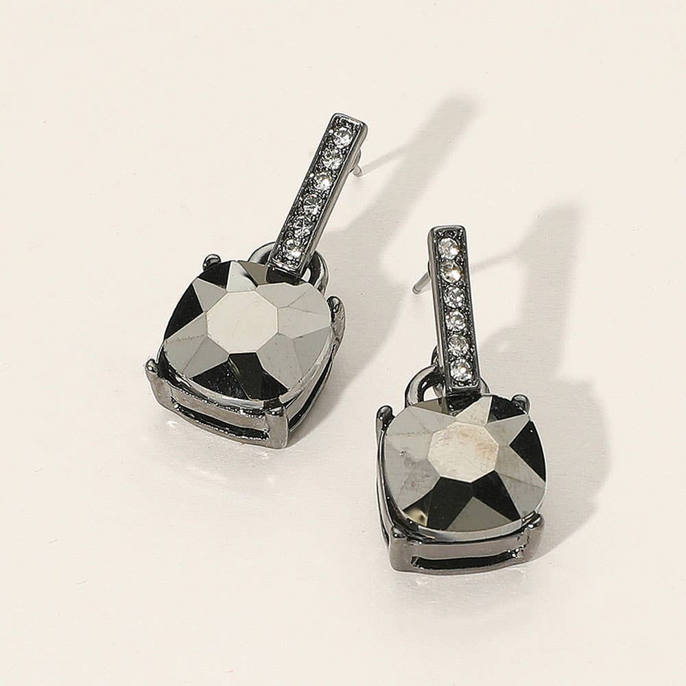 Sensibling Corp. - Wholesale Dangle Earrings - Cushion Square Stone Dangle Evening Earrings7