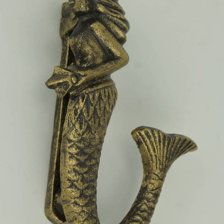 Zeckos - Vente Affichette de porte - Heurtoir de porte sirène en fonte - bronze1