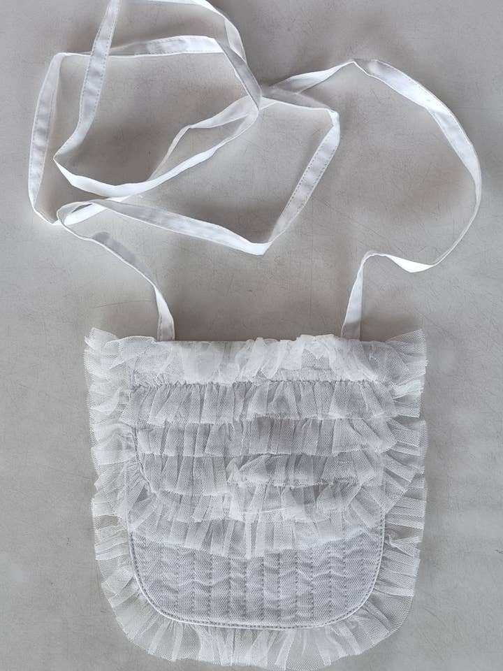 Bolso de Bebé Acolchado con Volantes de Tul Blanco de Color Sólido para venta al por mayor de Yo Baby
