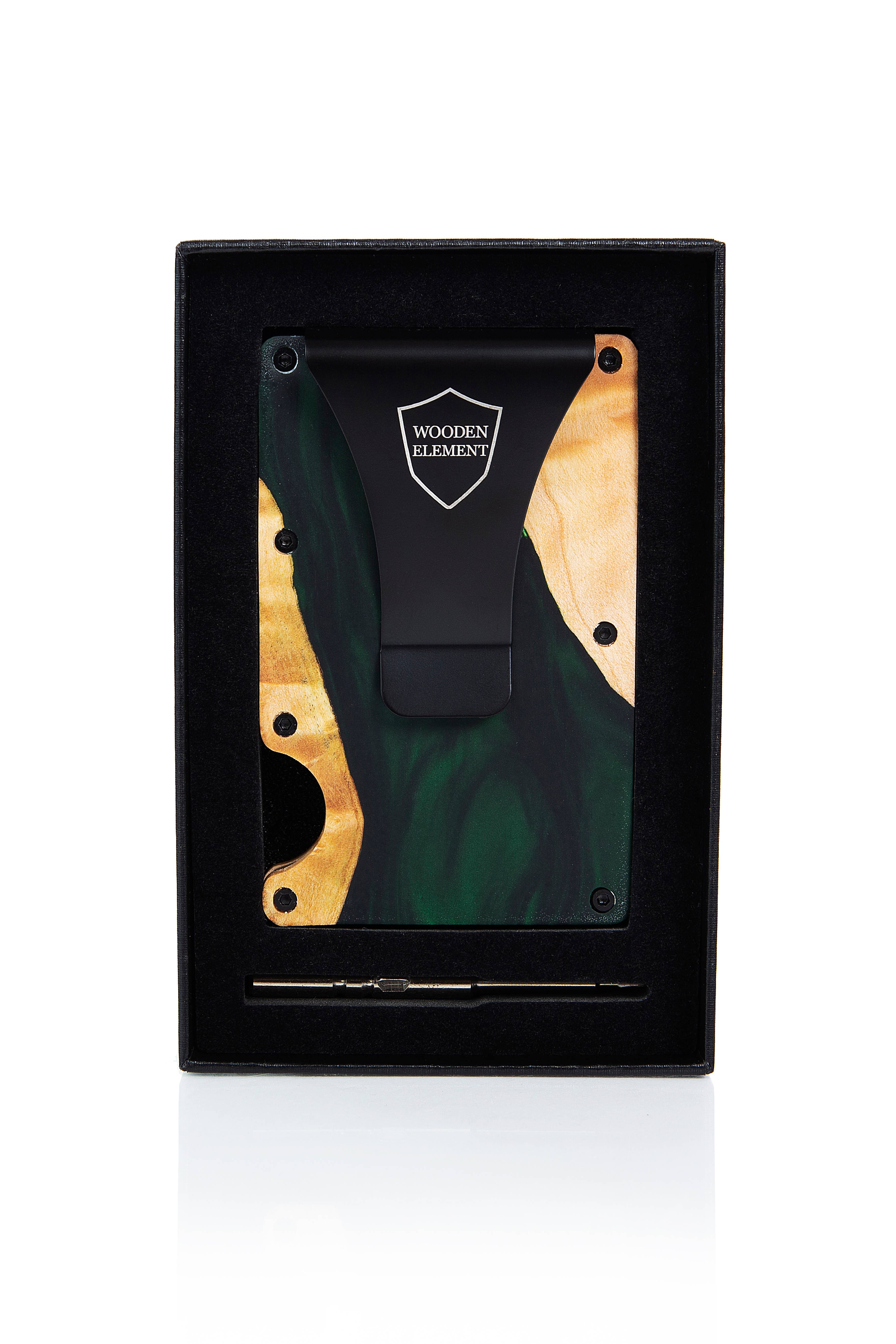 Wooden Element - Vente Présentoir – accessoires - Présentoir à portefeuilles avec 24 portefeuilles en bois et résine15