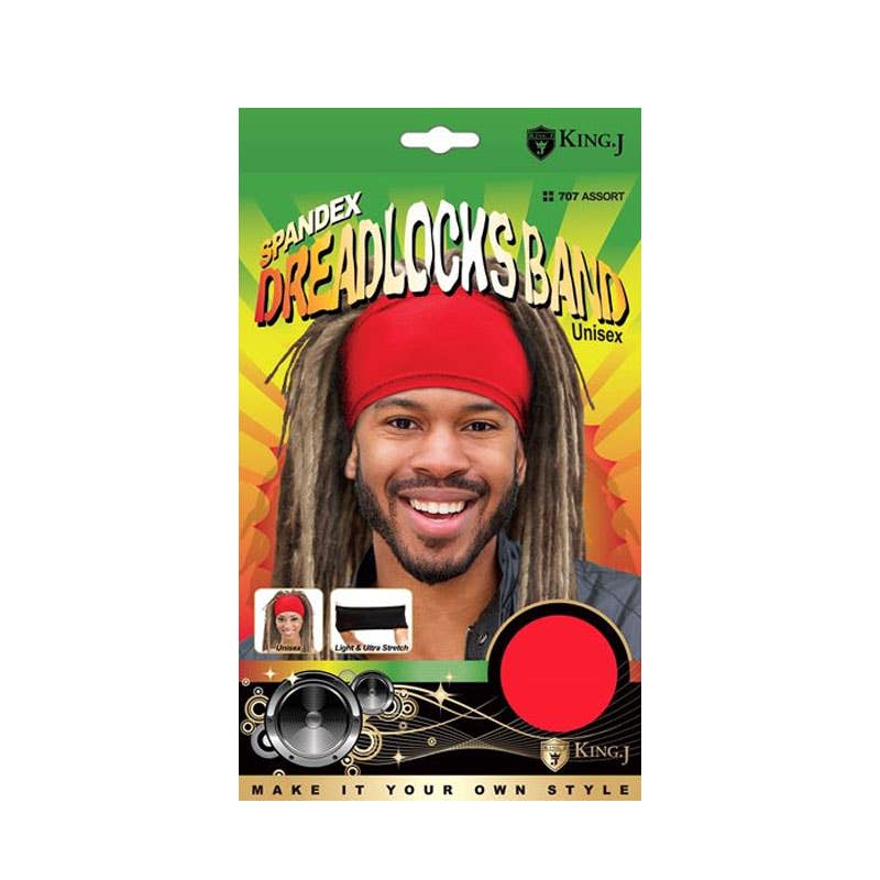 KT Supply - Wholesale Hair Styling Gel/Mousse - King. J Spandex Dreadlocks Band Unisex 707 Random Color Ship0