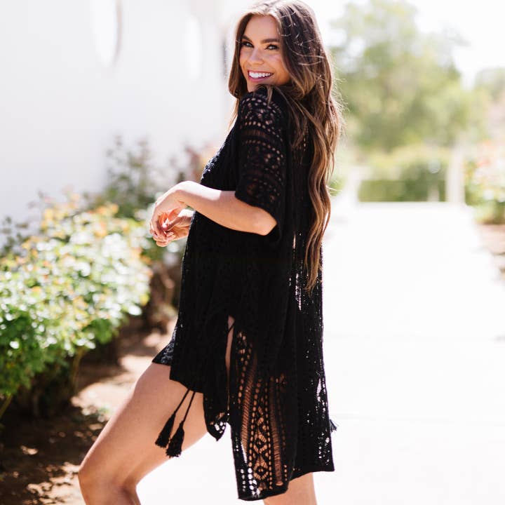 Coral Reef Swim - Wholesale Swim Cover Up - Women's - Boardwalk Cover Up | Black0