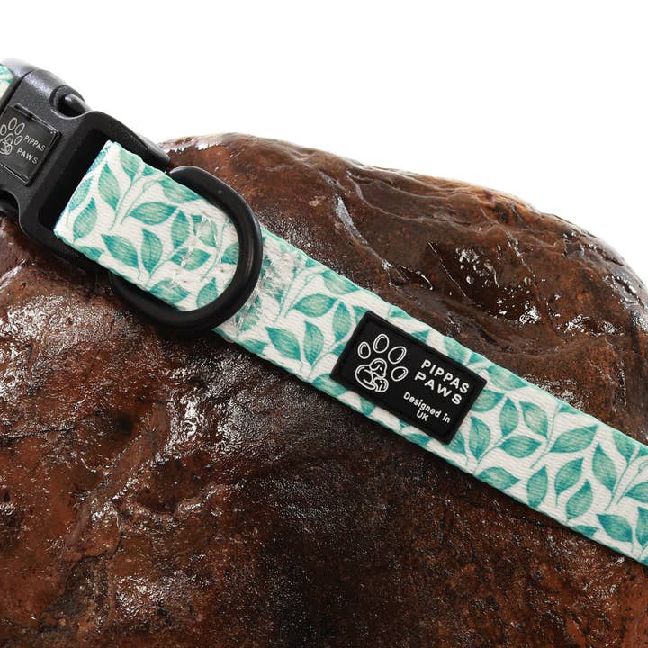 Dont Leaf Me Collar for wholesale by Pippa's Paws