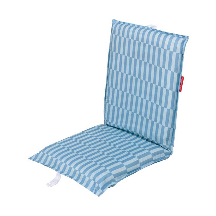 Asiento de playa plegable azul con rayas para venta al por mayor de Flamingueo