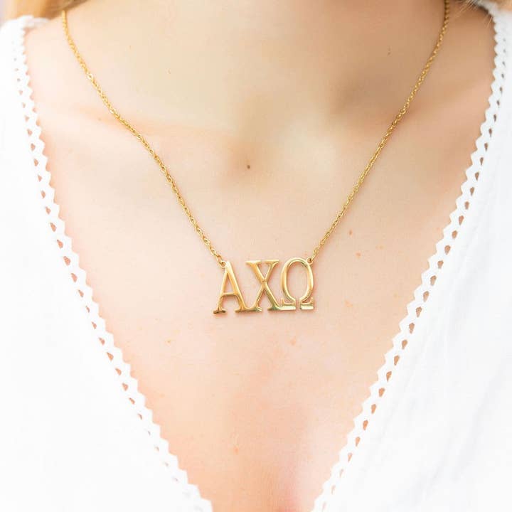 Alpha Chi Omega Nameplate Necklace and other Purchase Wholesale alpha chi omega. Free Returns & Net 60 Terms on Faire trending on Faire.