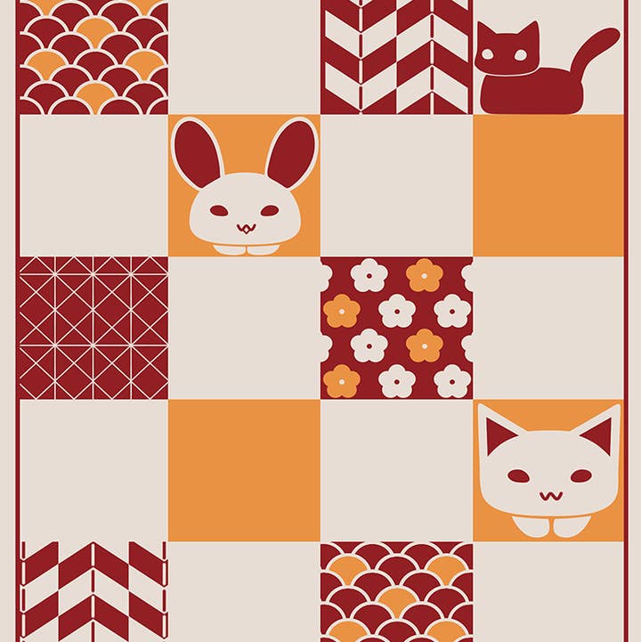 Weekend Anime & Games - Wholesale Card Game - Kawaii Custom Gaming Card Sleeves: Japanese Fabric Pattern0