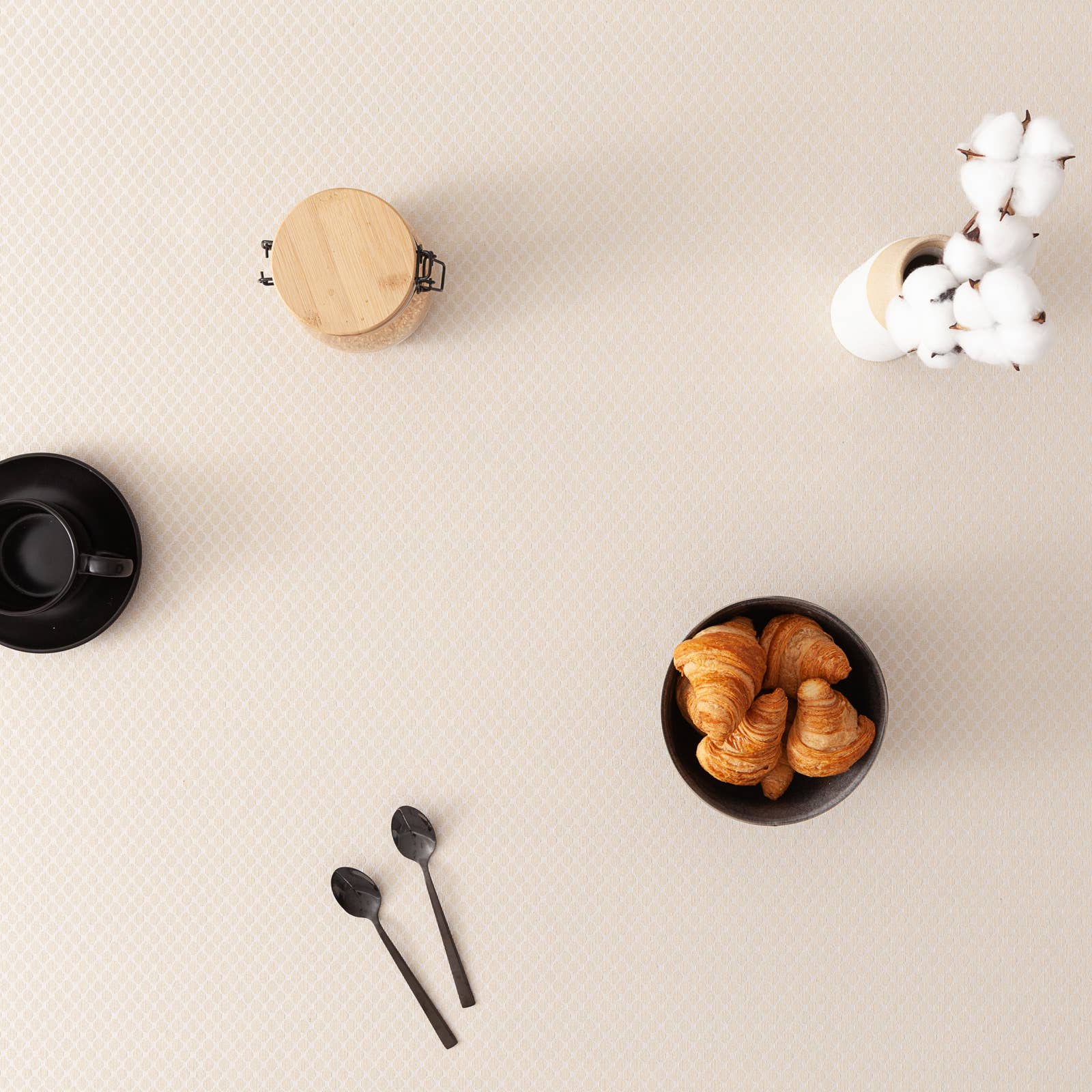 GAMUSI - Vente Nappes - Nappe imperméable jacquard coton géométrique LOSAN21