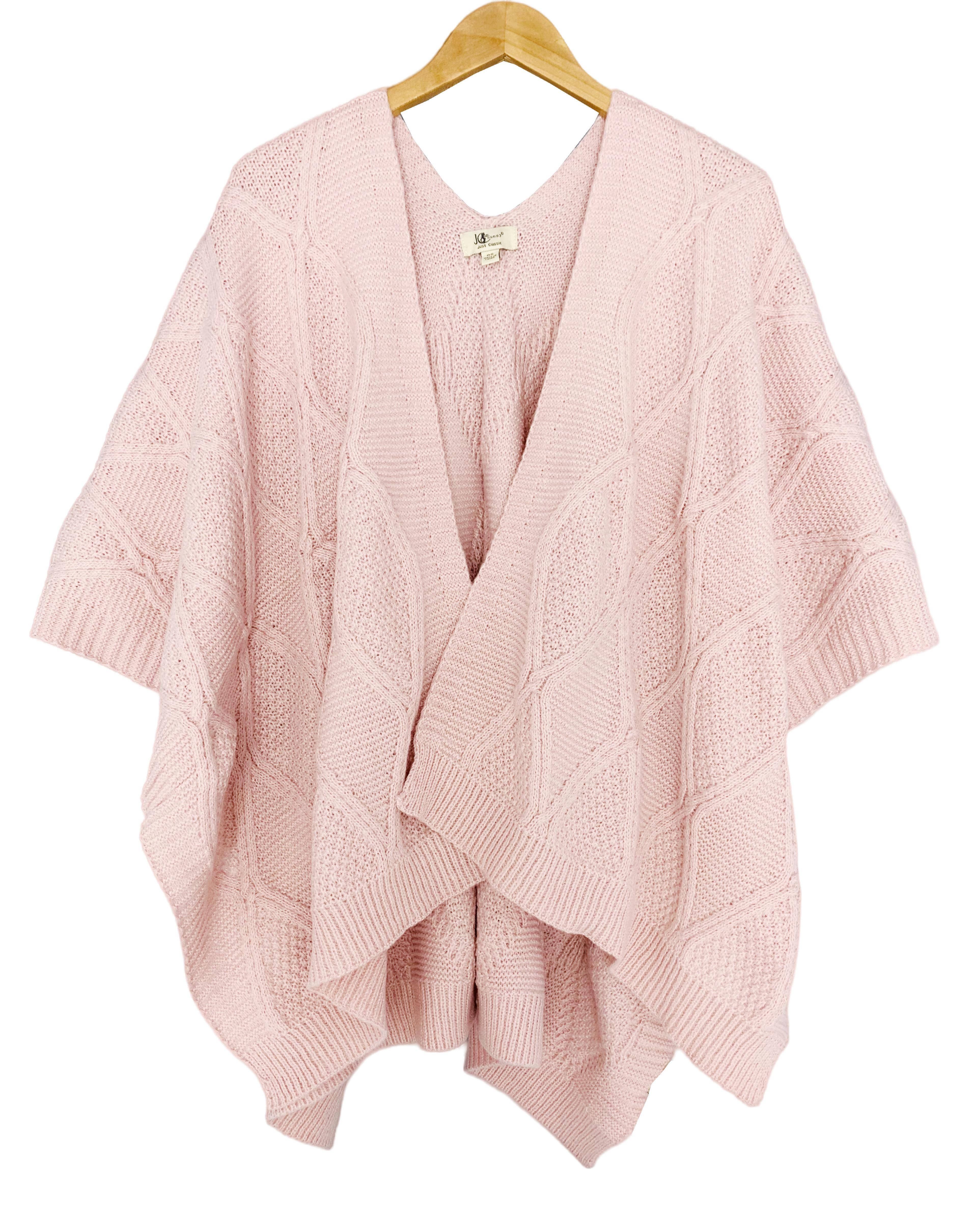 JC Sunny Fashion - Wholesale Cardigan - Women's - JC063337 5 Colors-Fish Patterned Knitted Ruana0