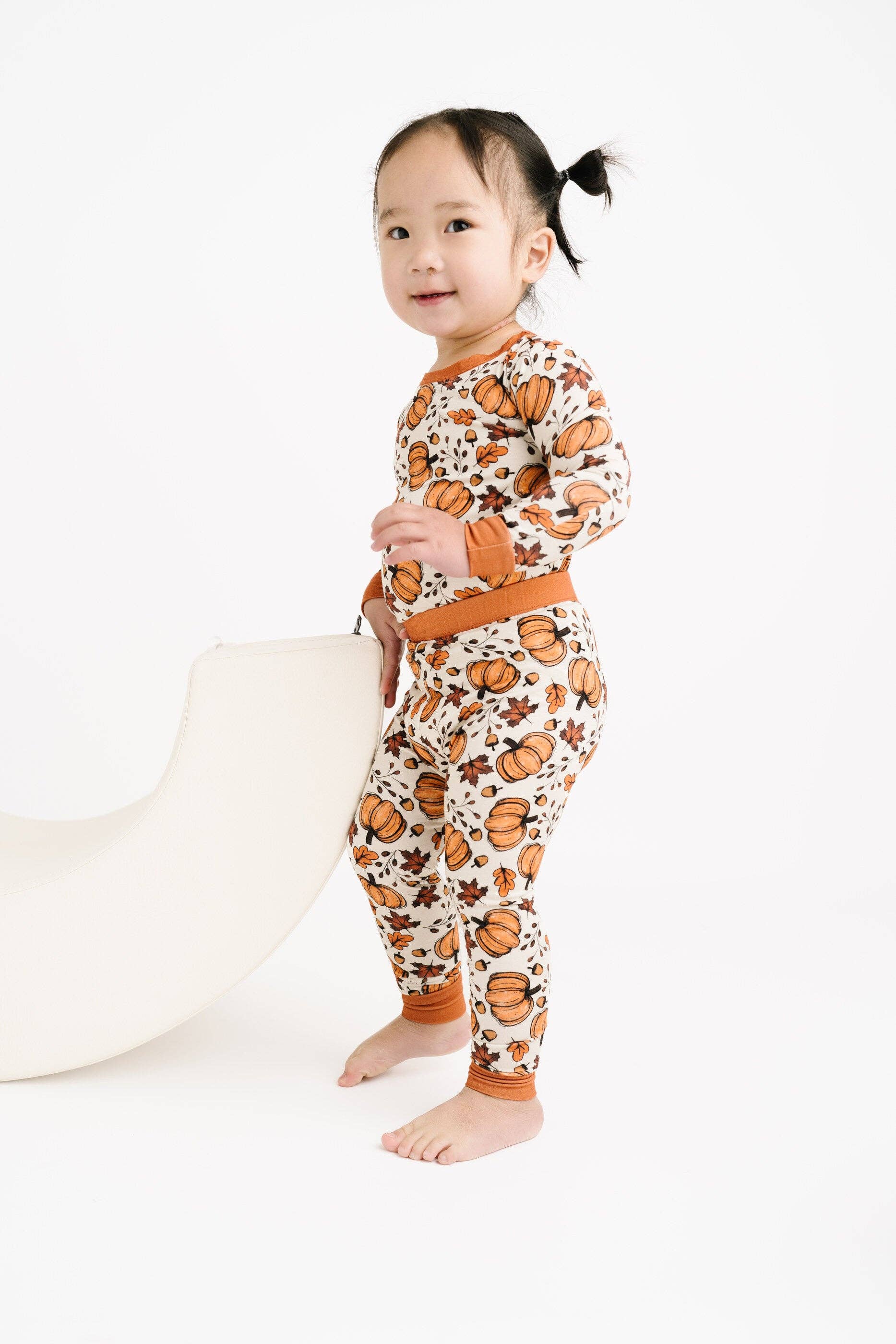 Little One Shop - Wholesale Top & Pant Set - Kids - Pumpkin Harvest Bamboo Set7