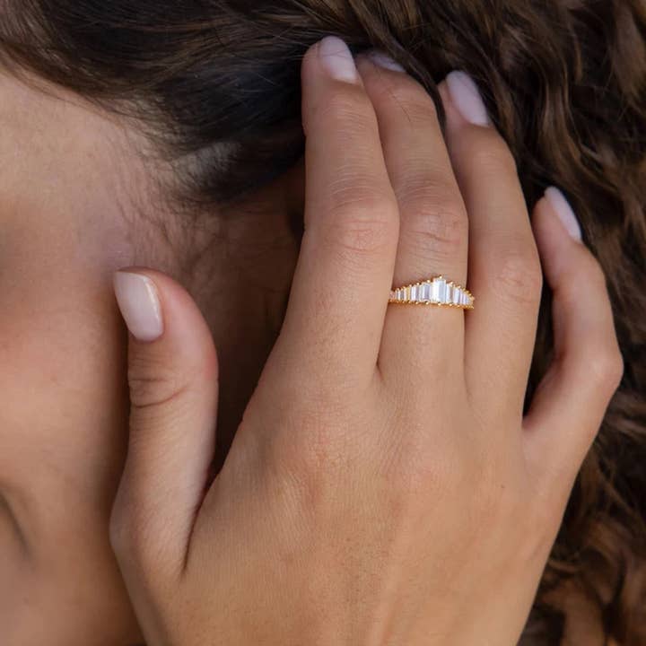 LanLivia - Wholesale Multi-Stone Ring - Transition Eternity Rings with Emerald-cut Stones3