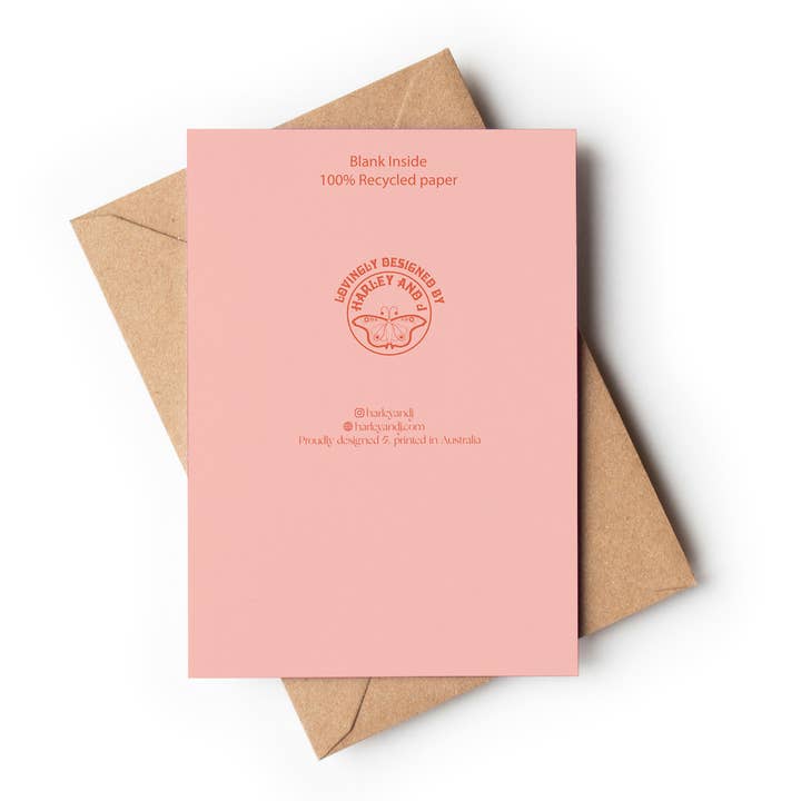 Harley and J - Wholesale Christmas card - Merry Christmas Retro Pink Stripe2