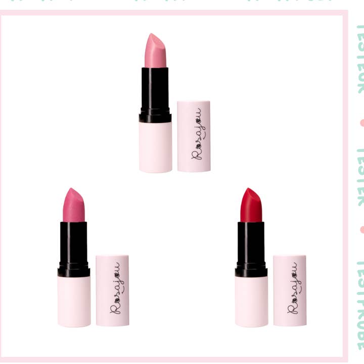 Vegan RAL testerspakket "Ballerina", "Robijn", "Mevrouw" voor wholesale door Rosajou