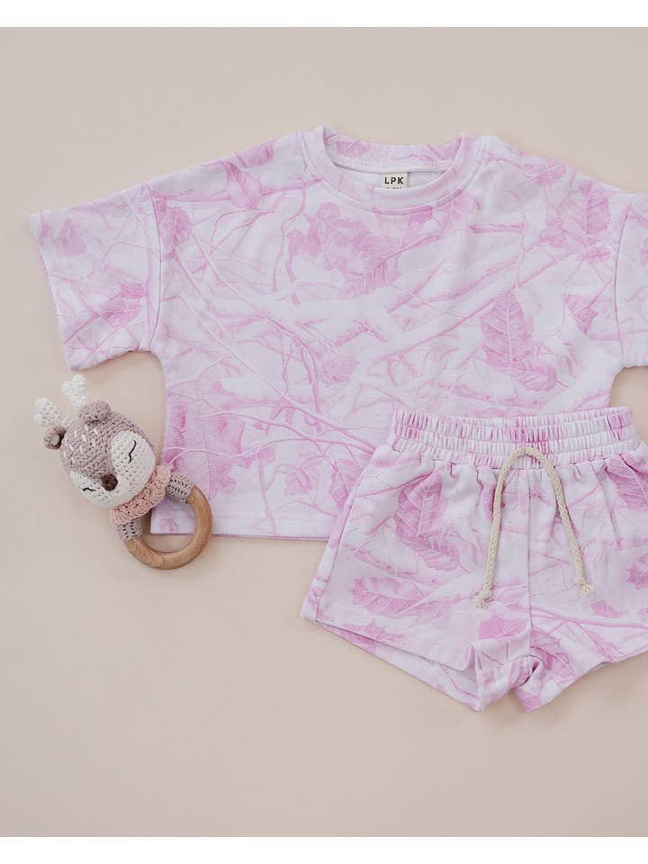 Lucky Panda Kids - Wholesale Top & Short Set - Kids - Shorts Set | Pink Camo13