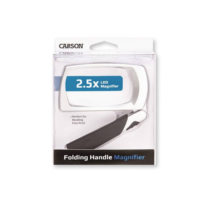 Carson - Wholesale Magnifying Glass - Folding Handle Rectangular LED Lighted Magnifying Glass5