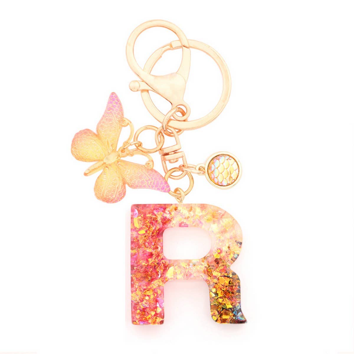 ACCITY - Wholesale Keychain - Women's - Creative Crystal Letter Keychain with Resin Sequins_CWAB502117