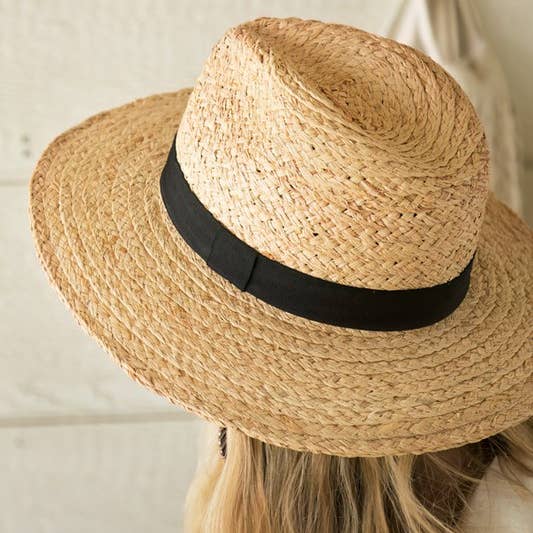 NATURAL Straw Panama Hat for wholesale on Faire