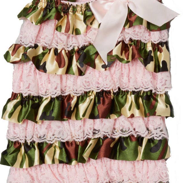 Kamouflage Satin Rosa Spets Romper för wholesale av Wenchoice